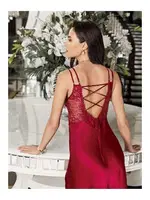 2li Bordo Saten Fantazi Gecelik Takımı Transparan Dantel Detaylı İmaj 3202 Bordo detay görünüm