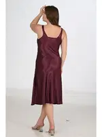 2li BÜyük Beden Mürdüm Gecelik Sabahlık Takımı Bigsize Ahu Lingerie 6223 Mor farklı açı