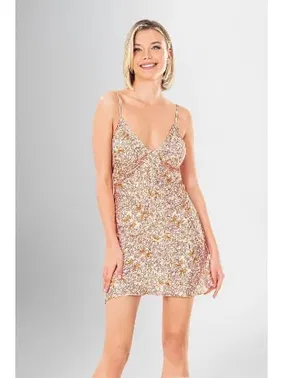 Ahu Lingerie 2Li Etnik Desenli Kısa Sabahlık Gecelik Takımı Ahu Loriva 1948 - Alternatif Görünüm