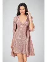 2li Gecelik Sabahlık Vizon Takım Ahu 7739 Vizon