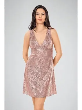 Ahu Lingerie 2li Gecelik Sabahlık Vizon Takım Ahu 7739 - Alternatif Görünüm