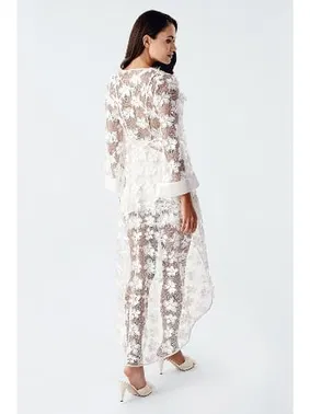 İmaj Asimetrik Kesim Çiçek Desenli Saten 2'li Gecelik Takımı İmaj 2410 - Alternatif Görünüm