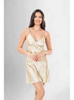 Ahu Lingerie 2Li Kısa Gecelik Sabahlık Takımı Desenli Ahu Loriva 1902 - Alternatif Görünüm