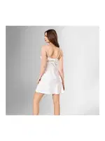 2li Saten Sabahlık Takımı Ekru Ahu Loriva 1807 Ekru farklı açı