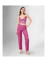 3lü Fuşya Büstiyer Pijama Takımı Ahu Loriva 1836 Fuşya detay görünüm