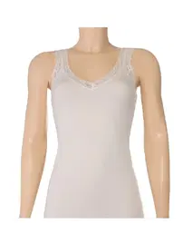 Yıldız Çamaşır 3Lü Modal Askıları Dantelli Kadın Ekru Atlet Yıldız 2262