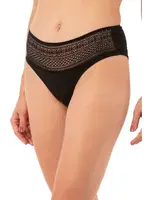 10lu Paket Kadın Pamuklu Modal Likralı Dantel Detaylı Esnek Rahat Külot Özkan 26964 Siyah görsel 4