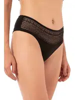 10lu Paket Kadın Pamuklu Modal Likralı Dantel Detaylı Esnek Rahat Külot Özkan 26964 Siyah görsel 5