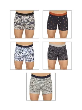 Özkan 5li Paket Erkek Pamuklu Karışık Desenli Likralı Penye Boxer Özkan 11111