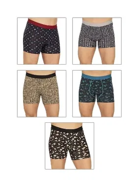 Özkan 5li Paket Erkek Pamuklu Karışık Desenli Likralı Penye Boxer Özkan 11111 - Alternatif Görünüm