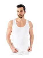 6 Adet %100 Pamuk Erkek Atlet Lüx DRM 6000 Beyaz