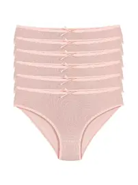 Yıldız Çamaşır 6'lı Paket Bambu Bikini Kadın Pudra Külot Yıldız 3914