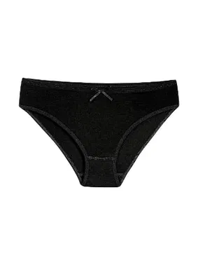 Yıldız Çamaşır 6'lı Paket Bambu Bikini Kadın Siyah Külot Yıldız 3911 - Alternatif Görünüm