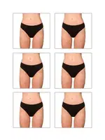 10lu Paket Kadın Pamuklu Likralı Süprem Slip Külot Özkan 6120 Siyah görsel 7