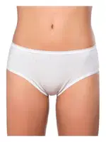 10lu Paket Kadın Pamuklu Likralı Süprem Yüksek Bel Bato Külot Özkan 6121 Beyaz görsel 5