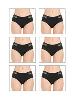 10lu Paket Kadın Pamuklu Modal Esnek Rahat Dantel Detaylı Külot Özkan 26848 Siyah görsel 5