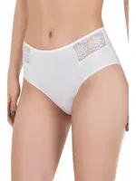 10lu Paket Kadın Pamuklu Modal Esnek Rahat Dantel Detaylı Külot Özkan 26848 Beyaz görsel 10