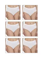 10lu Paket Kadın Pamuklu Modal Esnek Yumuşak Yüksek Bel Bato Külot Özkan 23922 Beyaz görsel 15