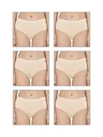 10lu Paket Kadın Pamuklu Modal Esnek Yumuşak Yüksek Bel Bato Külot Özkan 23922 Ten görsel 6