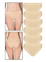 10lu Paket Kadın Viskon Esnek Rahat Slip Külot Özkan 23926 Ten görsel 4