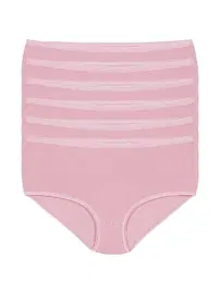 Yıldız Çamaşır 6'lı Paket Likralı İz Yapmaz Kadın Pembe Bato Külot Yıldız 3743