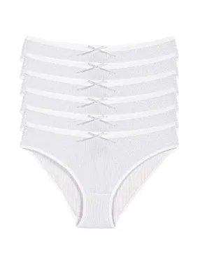 Yıldız Çamaşır 6'lı Paket Likralı Kaşkorse Kadın Beyaz Bikini Külot Yıldız 3550