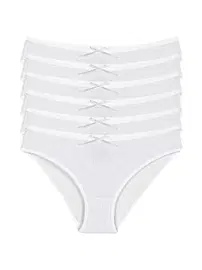 Yıldız Çamaşır 6'lı Paket Likralı Kaşkorse Kadın Beyaz Bikini Külot Yıldız 3550