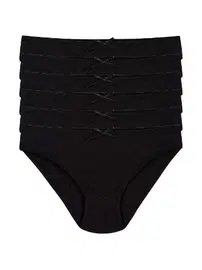 Yıldız Çamaşır 6'lı Paket Likralı Kaşkorse Kadın Siyah Bikini Külot Yıldız 3552
