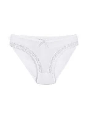 Yıldız Çamaşır 6'lı Paket Likralı Pamuk Dantelli Kadın Bikini Külot Yıldız 3770 - Alternatif Görünüm