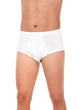 Yıldız Çamaşır 6'lı Paket Pamuk Ribana Erkek Beyaz Bantlı Külot Yıldız 09