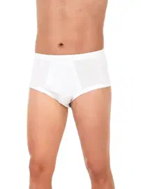 Yıldız Çamaşır 6'lı Paket Pamuk Ribana Erkek Beyaz Bantlı Külot Yıldız 09