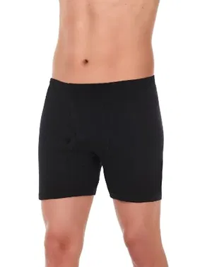 Yıldız Çamaşır 6'lı Paket Pamuk Süprem Paçalı Erkek Siyah Boxer Yıldız 140