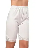 10lu Paket Pamuklu Dantelli Ribana Esnek Yumuşak Paçalı Alt Içlik Don Külot Özkan 0114 Beyaz görsel 11