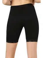 10lu Paket Pamuklu Dantelli Ribana Esnek Yumuşak Paçalı Alt Içlik Don Külot Özkan 0114 Siyah detay görünüm