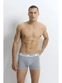 Wooster Açık Gri Strech Cotton Erkek Boxer Wooster W-001 - 3 Adet