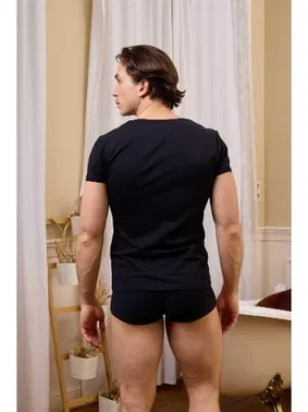 Darkzone Açık V Yaka Siyah Erkek T-shirt Darkzone DZN8711 - Alternatif Görünüm