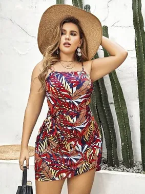 Pink Night Africana Mini Kadın Büyük Beden Elbise Pink Night 6634