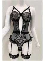 Afrodit Siyah Fantazi Kadın Jartiyer Takım Sistina 1050