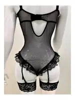 Afrodit Siyah Fantazi Kadın Jartiyer Takım Sistina 1050 görsel 4