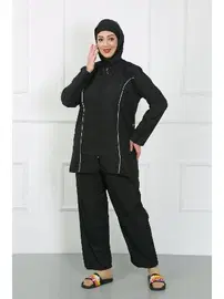 Akbeniz Büyük Beden Tesettür Mayo Siyah Akbeniz 44010