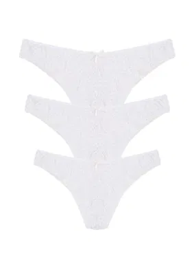 Akbeniz Dantelli 3lü Tanga Külot Ekru Akbeniz 40256