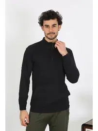 Akbeniz Dik Yaka Erkek 3 İplik Penye Sweatshirt Akbeniz 6850