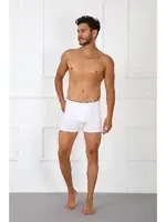 Beyaz Pamuklu Erkek Büyük Beden Likralı Boxer Akbeniz 40134 detay görünüm