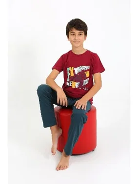 Akbeniz Kısa Kollu Penye Erkek Çocuk Pijama Takım Akbeniz 20758