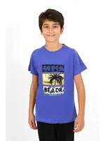 Yuvarlak Yaka Kısa Kollu Penye Erkek Çocuk Pijama Takım Akbeniz 20758 Saks detay görünüm