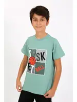 Basketball Kısa Kollu Penye Erkek Çocuk Pijama Takım Akbeniz 20758 Su Yeşili görsel 4