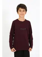 Uzun Kollu Erkek Çocuk Penye Pijama Takım Akbeniz 20437 Bordo detay görünüm