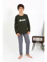 Uzun Kollu Pamuklu Erkek Çocuk Pijama Takım Akbeniz 20437 detay görünüm