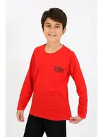 Kırmızı Erkek Çocuk Uzun Kollu Penye Pijama Takım Akbeniz 20437 detay görünüm