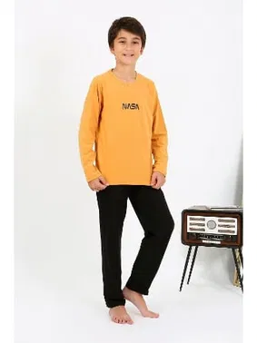 Akbeniz Nasa Uzun Kollu Penye Erkek Çocuk Pijama Takım Akbeniz 20438